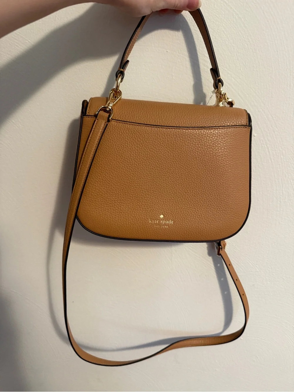 Kate Spade Pebble Leather Shoulder Bag in Tan